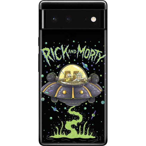 Adult Swim Rick and Morty Spaceship Google Pixel 6 Skin